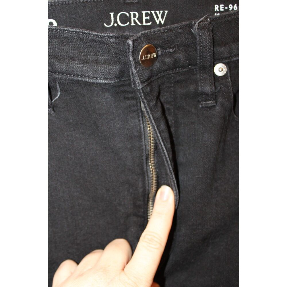 J. Crew 96 straight leg raw hem black jeans size 29 remake - Picture 9 of 9